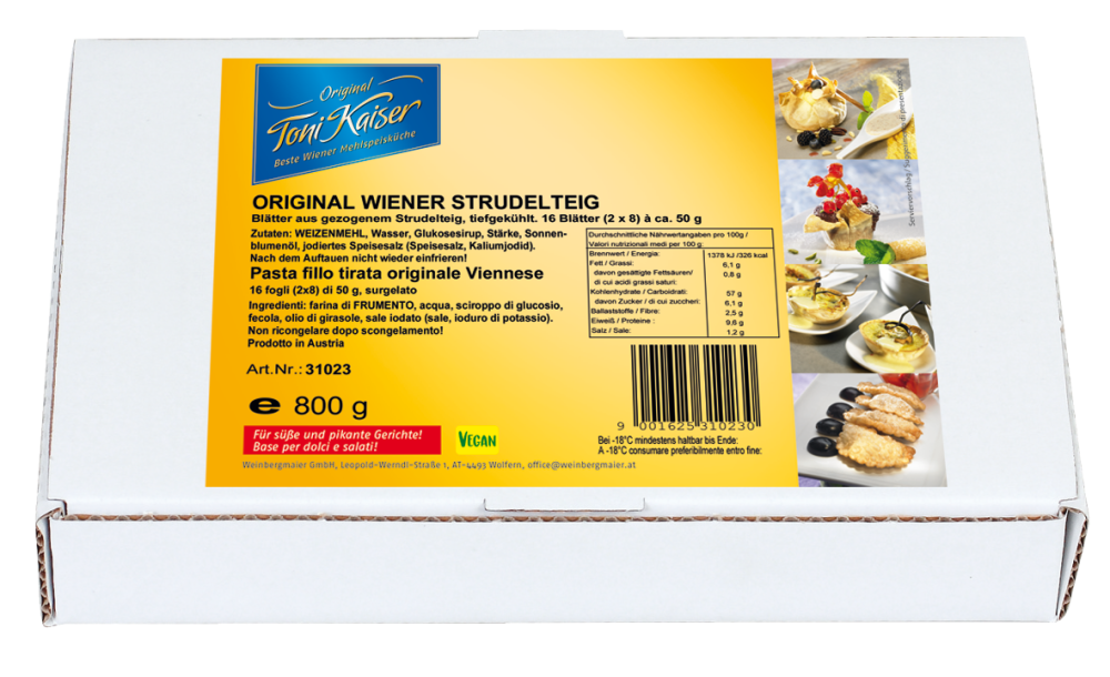 Strudelteig gezogen 3 x 800 g