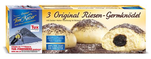 Eine Packung 3 Original Riesen Germknödel